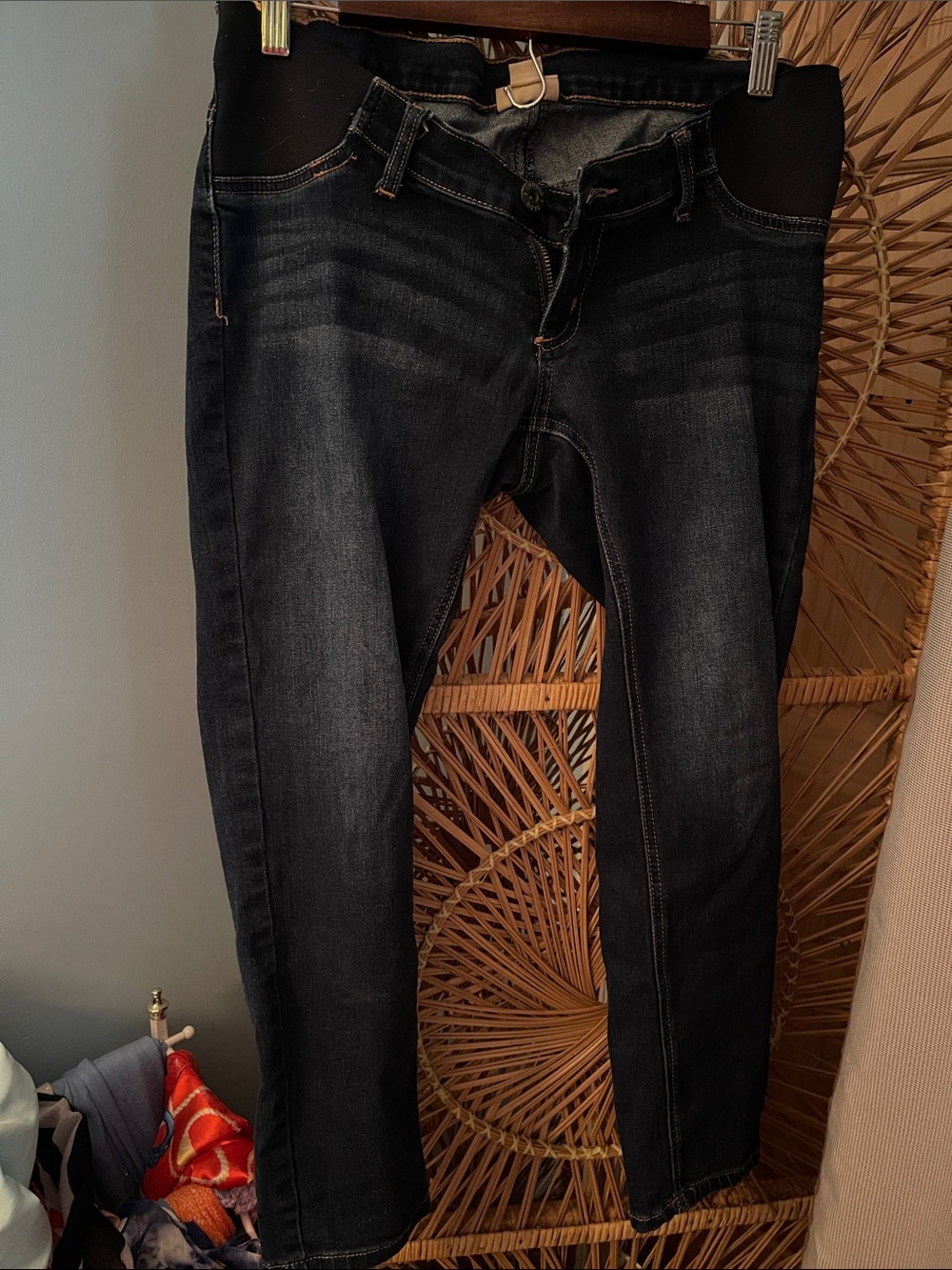 Indigo Blue Dark Blue Skinny Maternity Jeans